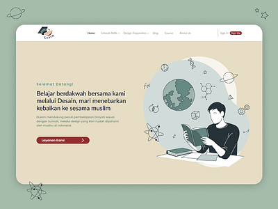 DLearn - Online Course Website figma online course study ui web design