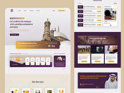 Fattan - Mosque Website figma masjid mosque ui web design