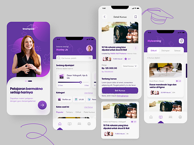 Smartspace - Course App course course app design education app figma learn ui ui ux ux