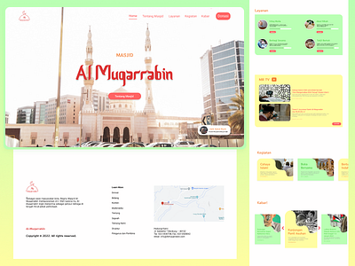 Al-Muqarrabin - Mosque Web Design design indonesia ui ux website
