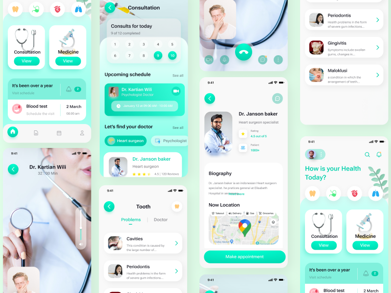 Health App - UI Design Mobile by Ru'ya Shadiqa on Dribbble