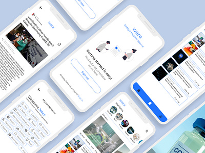 Wara - News App news research ui ux