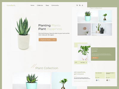 Tumbuh - Design Exploration landing pages plant plants ui