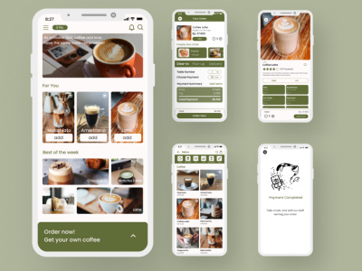 Coffee Shop Design App design app research ui