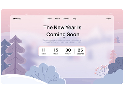 New Year Countdown - Landing Page Concept