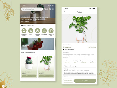 Tumbuh - Mobile apps design design exploration mobile app plant ui