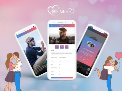 Be Mine Dating App adobe xd app design ui ux