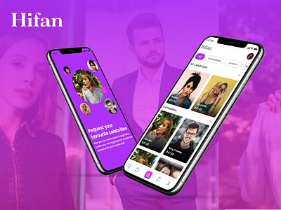 Hifan - Connect with your Favorite celebrity 3d animation app application branding celebrity codestore design graphic design hifan app illustration logo motion graphics personalized videos message truefan typography ui ux vector video message