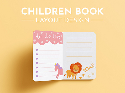 CHILDREN BOOK LAYOUT WITH ILLUSTRATION