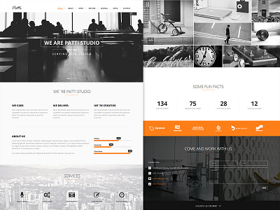 Patti - WordPress Theme black and white clean fullscreen masonry orange photography portfolio responsive simple ui wordpress wordpress theme