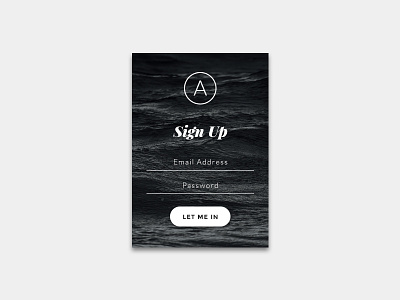 DailyUI - 001 Sign Up