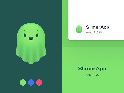 Slimer Branding app branding app logo branding character cute cute character cute illustration desktop ghost illustration art macos slimer slimerapp software software branding software logo