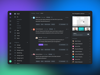 Dark Mode for Webinar Admin by Valera Peuneu on Dribbble