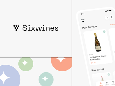 Sixwines | Branding auto-order branding branding concept logo mobile app product concept sixwines wine wine bottle wine delivery wine label winery