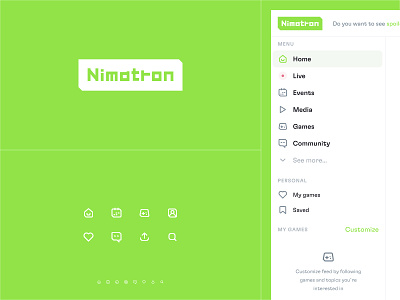 Nimatron – Logo concept concept e sport esport esportlogo esports game games interface mobile app nimatron product product concept ui web web app