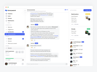 Binarysearch – Chat UI by Valera Pieŭnioŭ on Dribbble