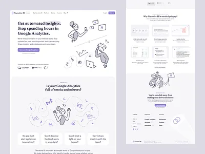 Narrative BI for Google Analytics google analytics integrations page landing page marketing page narrative bi product page saas saas landing page web web design web landing website website design