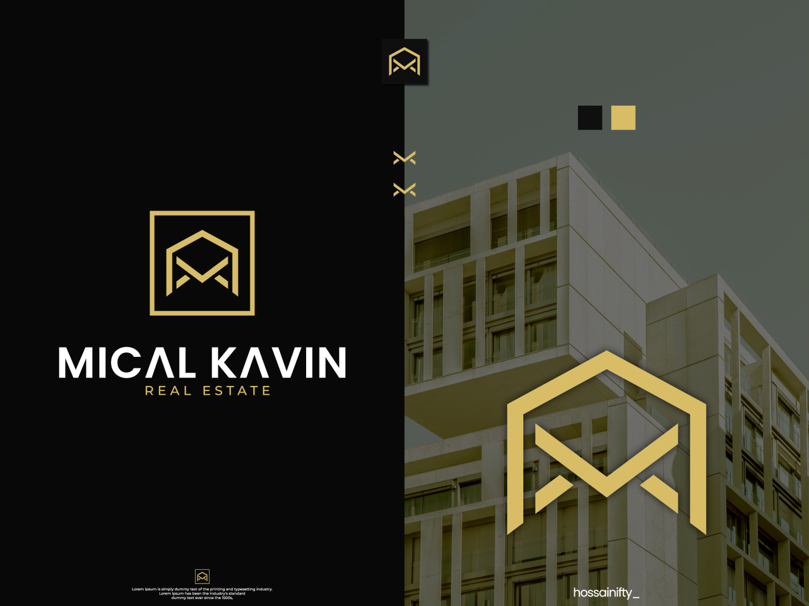 'MICAL KAVIN' Real Estate Logo Design 2022 by Hossain Ifty | Logo ...