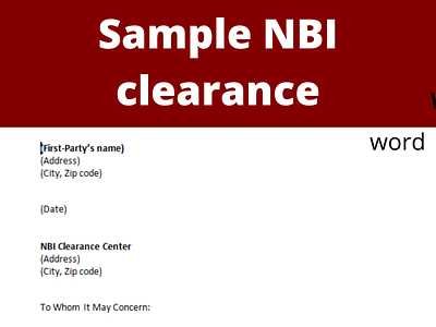 Authorization Letter To Claim Nbi Clearance