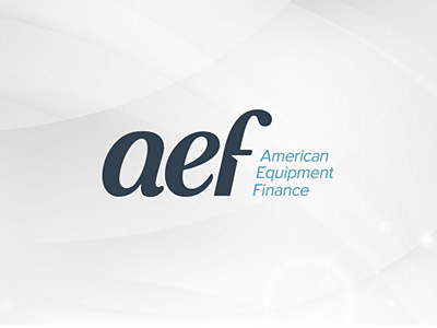 Financing company logo acronym aef ascentium capital equipment finance initials lender lettering logo text vector