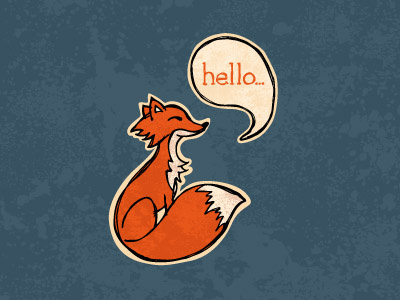 What does the fox say? coyote dog drawing fox graphic hello illustration orange sketch vector