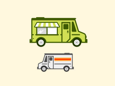 Food Trucks chef food icon illustration taco truck vector vehicle