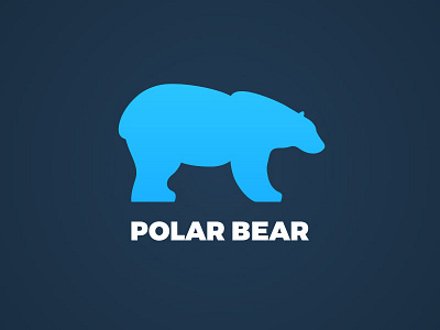 Polar Bear animal arctic bear blue cold logo mammal outline polar polar bear silhouette vector