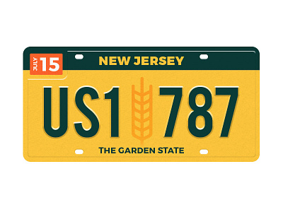 NJ License Plate farm jersey license new new jersey nj plate state wheat