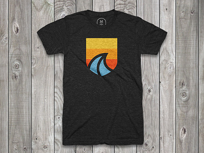 Wave Defender T-shirt cottonbureau ocean retro shield sunset surf surfing tshirt vintage wave