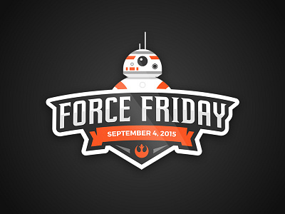 Force Friday astromech badge bb 8 bb8 droid emblem force friday logo rebel star wars