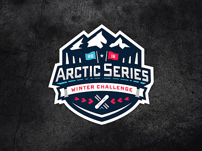 Arctic Series arctic badge emblem event logo mountain series skiing snowboarding sports winter