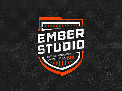 Ember Badge agency badge coat of arms crest design ember emblem nj shield studio vector