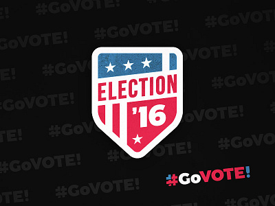 #GoVOTE! american badge campaign elect election emblem flag politics president shield vote