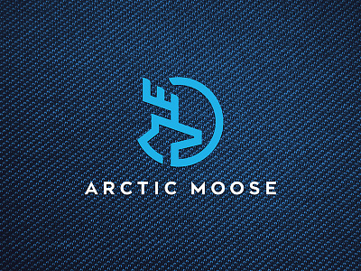 Arctic Moose animal antler arctic blue cooling deer design graphic logo moose product towel
