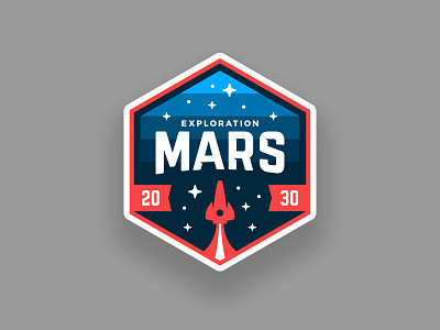 Mars Mission Patch badge emblem exploration launch mars mission nasa patch shuttle space