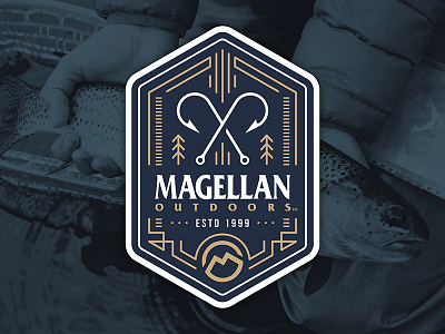 Magellan Outdoors Badge badge fishing graphic hook magellan outdoors