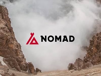 Nomad Logo agency branding camping logo logo design marketing mountains nomad teepee tent travel typography