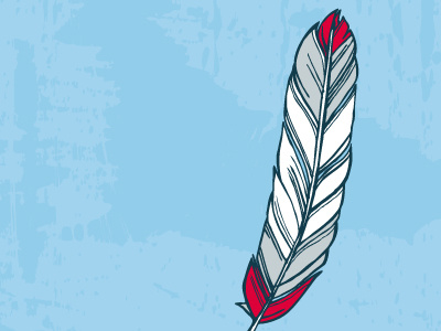 Feather bird blue feather graphic illustration indian native american red vector white wing