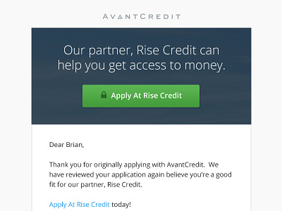 Email Template avantcredit email newsletter