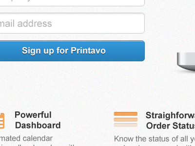 Printavo design landing page web