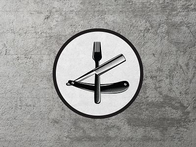 Central Bar Mark branding central bar fork identity logo mark odessa pashkov razor restaurant symbol vvorth