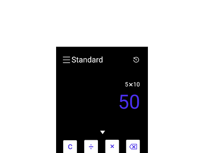 standard calculator ui