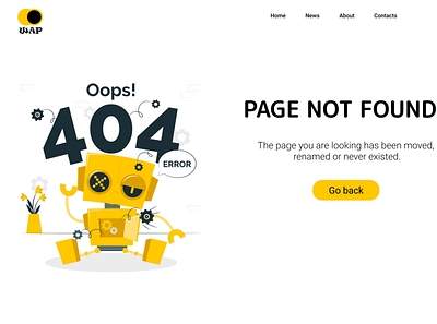 404 error page design figma ui uiux ux web page