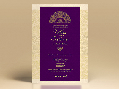 Elegant Golden Wedding Invite