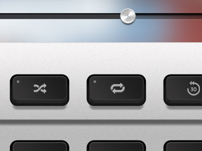 deck. iPad app slider & small buttons app apple design interface ios ipad key keyboard music podcast ui ux