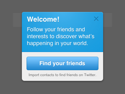 new Twitter iOS welcome dialog
