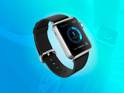 WaterTime app applewatch clock fitness glass medical sport ui ux watch wearable wearables