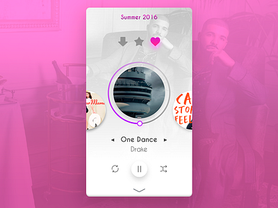 Daily UI #1 Music Player app controls drake music player profile song summer ui