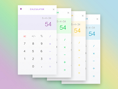 Calculator #dailyui #004 app calculator dailyui interface ui