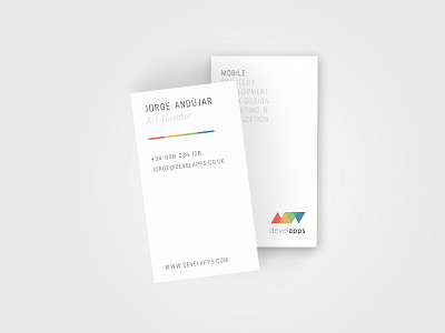 Business Card Develapps business card card color design developer offline